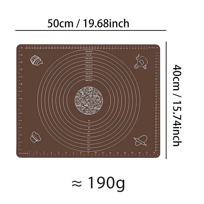 Silicone Pastry Baking Mat Non Stick Cookie Bread Rolling Mats Kneading Kitchen Cooking Board Pad for Pie Pizza Cookies Fondant