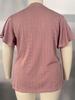 2024 Summer Women's Plus Size V-Neck Batwing Sleeve Hollow Breathable T-Shirt
