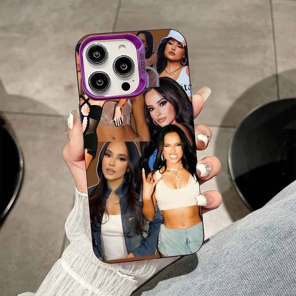 Fashion Becky G Purple Translucent Mobile Phone Case for iPhone 17 16 15 14 13 12 11 X XR XS Air Pro Max Plus Colorful Cover