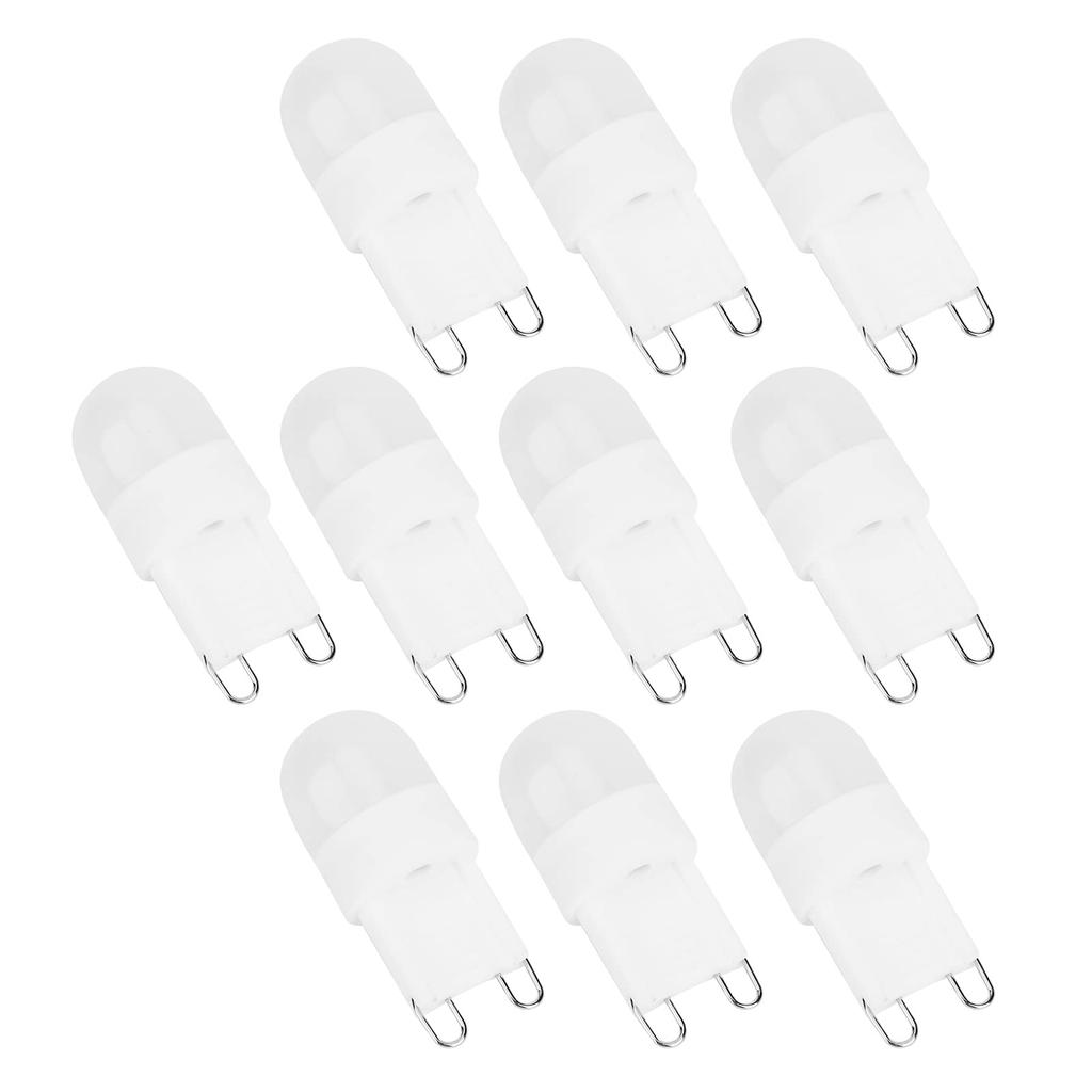 Bnineteenteam G9 LED-Lampen, Keramikmaterial, 1,5W-Lampen, 10er-Pack, Perfekt für Heimdekoration, Schlafzimmer und Bürobeleuchtung