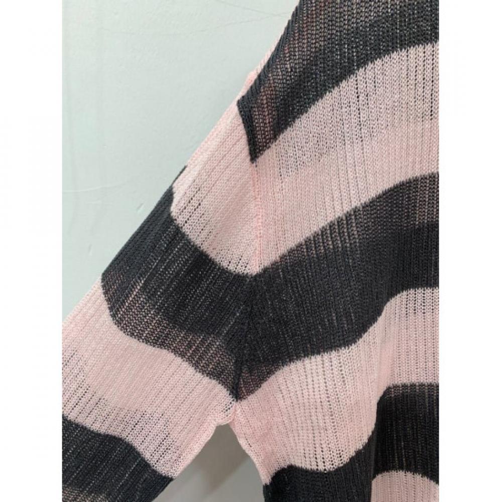 C S In The Room Abbe Stripe Long Sleeve Knit Cardigan 4 ColorS