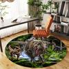 1pc dinosaur prehistoric Round Chair mat Area Rug - Non-Slip, Floor Mat for Office, Bedroom, and Indoor Decor c1125319