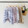 Thin Print Sunscreen Shawl Women Summer Uv Protection Riding Sunscreen Cloak Lady Poncho Capes Black