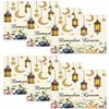 Ramadan Kareem Placemats Crescent Design for Eid Al-Fitr Celebrations & Home Dining Decor Rectangular Table Mats