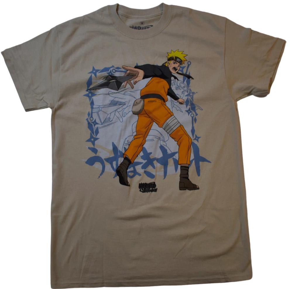 Naruto Shippuden Mens Naruto Anime Beige Shirt New M M