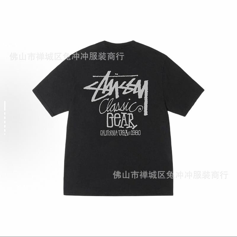 2025 new STU three standards complete spring and summer new tide brand classic cruise printed letters men and women with the same short sleeves
