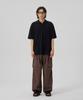 MAKEITTO Two Tuck Wide Parachute Cargo Pants_Brown