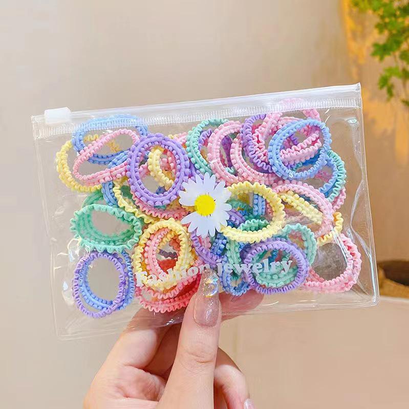 100 Pcs Child and Baby Hair Ties - Elastic, No Damage, High Elasticity Hair Bands for Small Ponytails
