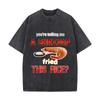 Youre Telling Me A Shrimp Fried This Rice Funny Meme Distressed Vintage Oversized Streetwear Tops For Coffee Dates