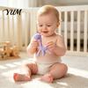 Essential Baby Shower Gift Giraffe Teething Toy for Infants, Food-Grade Silicone Chew Stick Gum Relief, One Piece Molded Teether BPA-Free 0-12 Months,