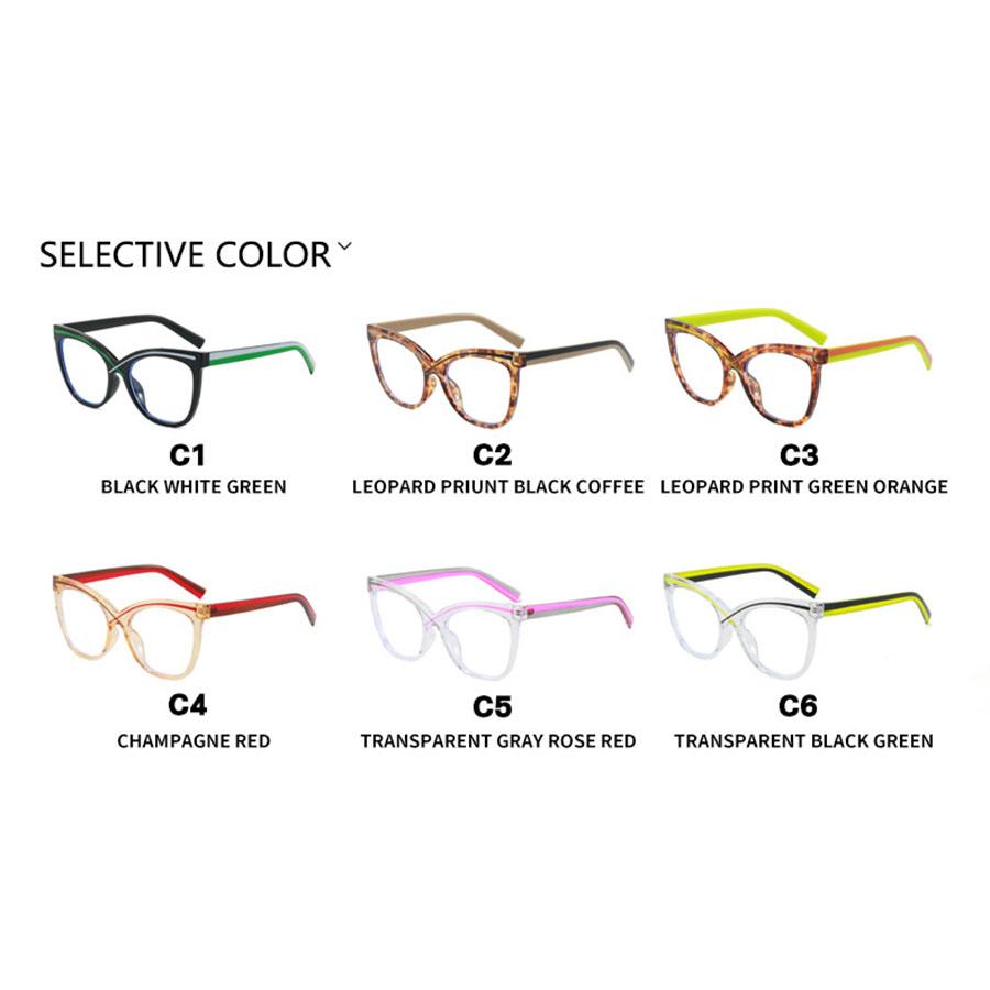 Fashion Cat Eye Women Glasses Frame Plastic Blue Light Blocking Spectacle Eyeglass Frame Female Unisex Computer Eyewear