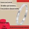 Rose Gold Titanium Steel Bracelet for Women - Non-fading, Stainless, with Three Diamonds, Simple & Fashionable Design.