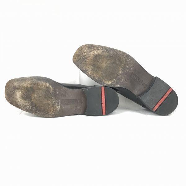 German Brand LLOYD Heavy Leather Swirl Moc Dress Business Shoes Size 27.0 Black(USED)