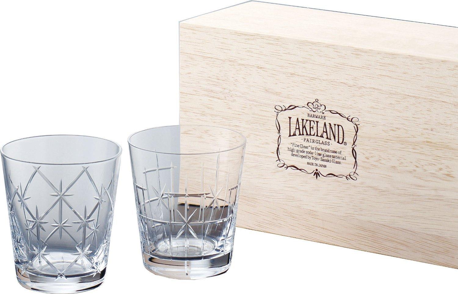 Toyo Sasaki Glass Rock Lakeland Pair 315ml Glasses, Whiskey, Set,