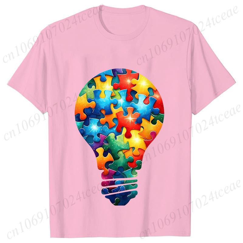 Autism Puzzle Piece Women Unisex T-shirt Tshirt Neurodiversity Graphic Fashion Autism Tree Awareness Tshirt Adults Kids Clothing