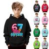 Çocuk Uzun Kollu Bol Kesim Baskılı İpli Kapüşonlu Sweatshirt