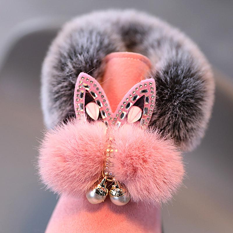 Winter Girls Boots Princess Snow Boot Sport Shoes Girl Children Warm Boots Fashion Soft Kids Sneakers