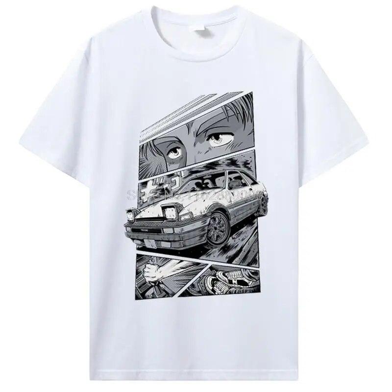 Classic Initial D T Shirt Unisex O-neck Cotton T-Shirt Unisex Hip Hop GTR Vaporwave JDM Car Tshirt Casual Daily Tee Streetwear