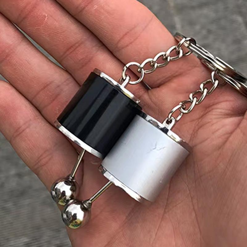 Simulation Car Manual Six-Speed Shift Gear Metal Keychain Pendant Fun Decompression Toy Auto Interior Decor Accessory