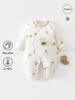 150g Quilted Cotton Baby Bodysuit - Thick, Class A, Autumn/Winter Newborn Homewear