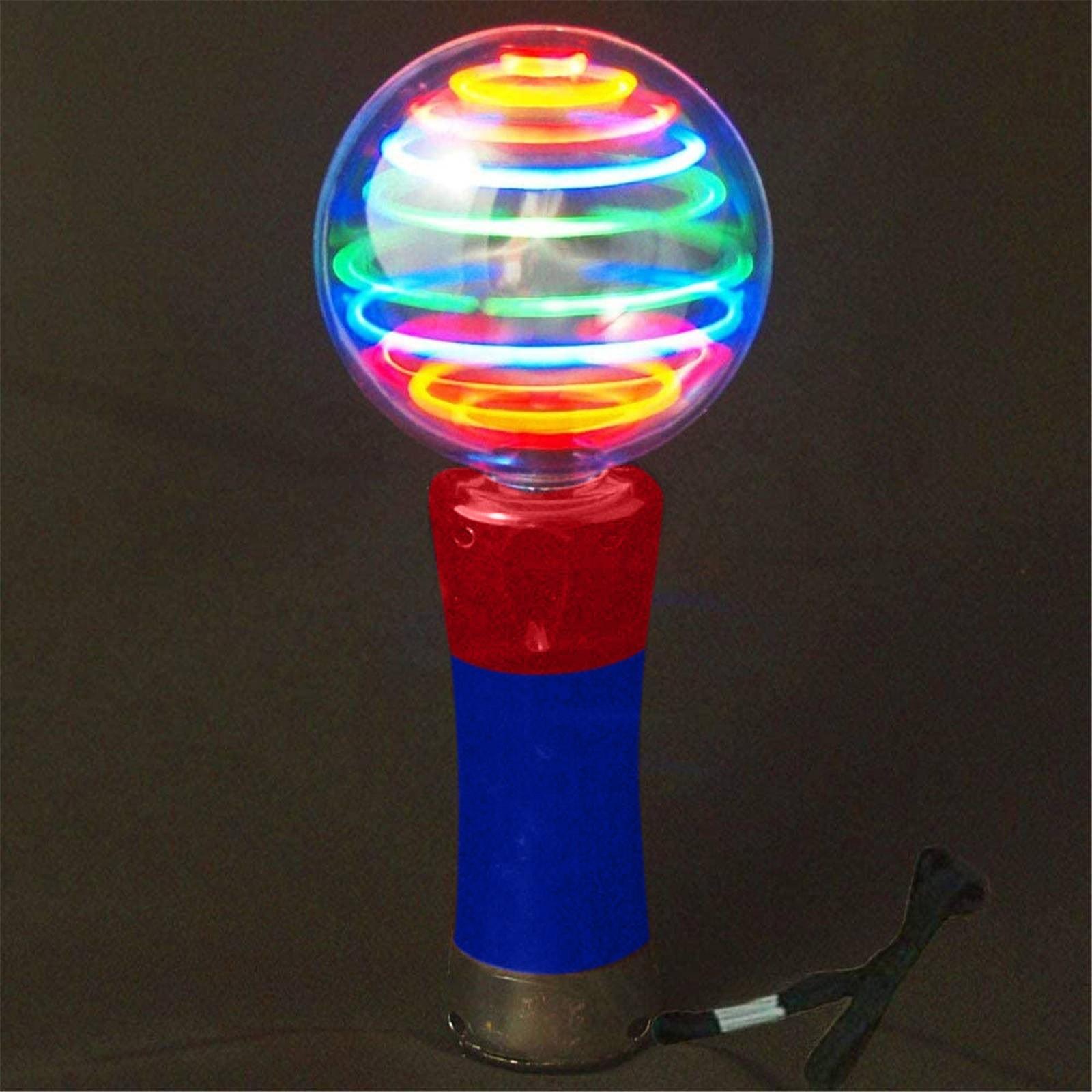 Детский светящийся шарик-игрушка-палка со светодиодной вспышкой и вращающимся световым — фото 3