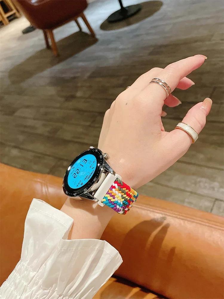 Braided Solo Loop Strap For Redmi Watch 5 Lite Elastic Nylon Bands Xiaomi Redmi Watch 5 Active Weave Bracelet 22mm Wristband