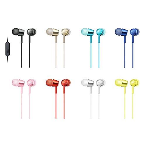 Sony MDR-EX155AP Earphones: In-Ear, Remote Control, and Microphone, Red