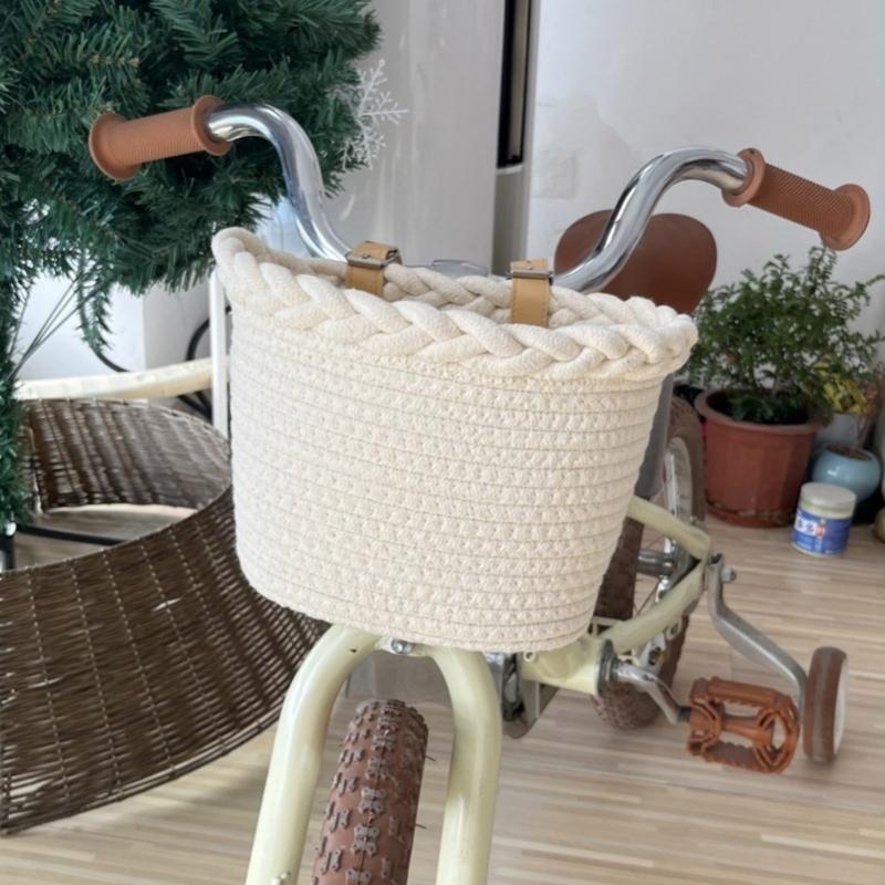 Cesto per Bicicletta per Bambini con Corda di Cotone Durabilità Storage per Esterno e Quotidiano