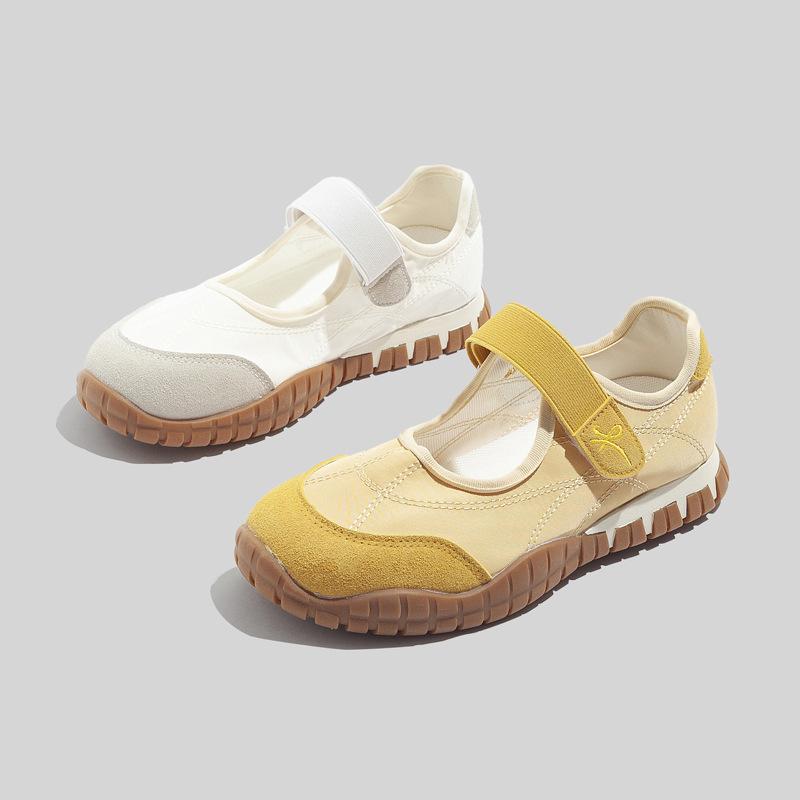 Velcro Casual Shoes Mary Jane Sneakers Soft Sole White Shoes Fashion Women's Shoes