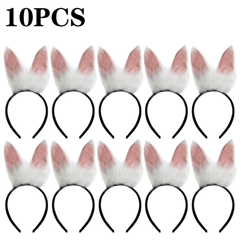 1-10PCS Plush Rabbit Ears Hair Band Cute Headdress for Adult and Children Performance Headband Cosplay Accessories