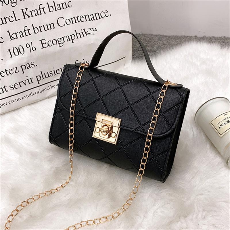 Dámská móda Reliéfní PU kůže Taška přes rameno Řetězová Ležérní crossbody kabelka