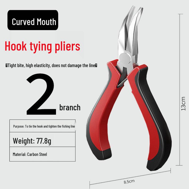 Wielofunkcyjne płaskodziobe szczypce ze stali nierdzewnej do haczyków wędkarskich do ciągnięcia i wiązania żyłki