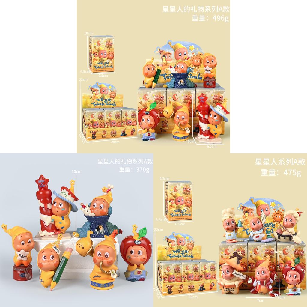 Serie di Figure da Collezione in PVC Twinkle Twinkle con Personaggi Nascosti per Fan di Anime e Regali