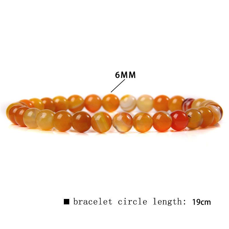 6mm Chakra Beads Energy Bracelet Natural Round Agates Onyx Stone Stretch Bracelet Bangles for Women Men Handmade Yoga