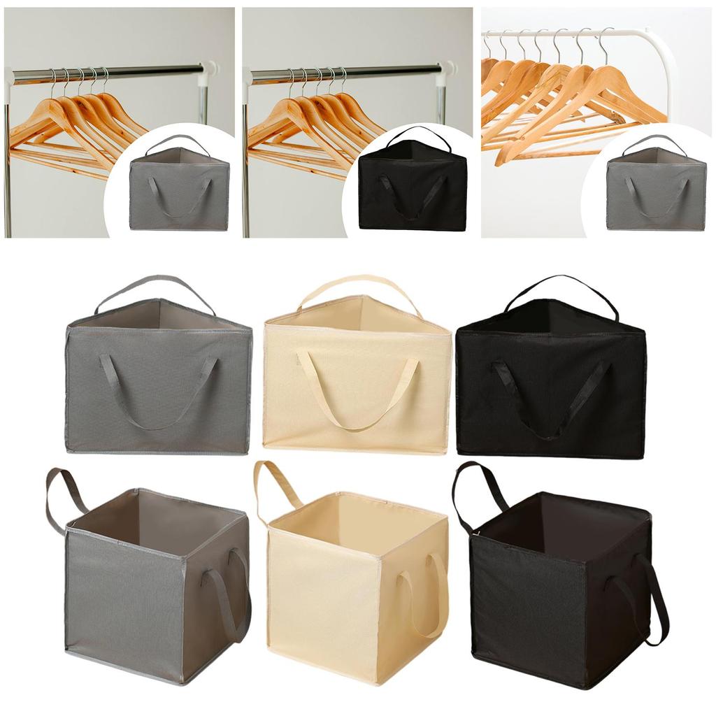 Hanger Organizer, Storage Box with Lid, Waterproof Clothes Organizer Bag And Container Handles,