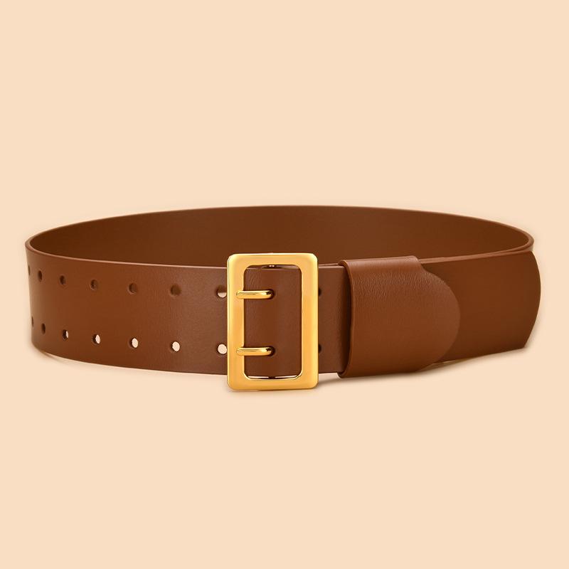 

Versatile Belt Decorative Belt Women s Wide Version with Skirt Coat European and American Ins Trouser Fashionable Leather Belt
