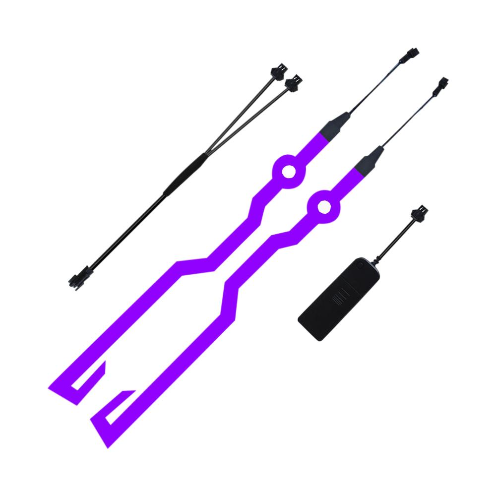 Motorcycle Helmet LED Warning Lights Night Riding Helmet Motor Cold Light Strip EL Waterproof Sticker 4 Flashing Accessories