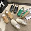 Fashion New 2024 Fashion Platform Casual Slip-on Loafers for Women Wedges Soft-soled Women Shoes Comfort Work Shoes Sewn Leather Shoes