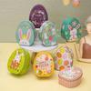 Easter Christmas Cartoon Rabbit Egg Shaped Tinplate Candy Cookie Gift Box Birthday Party Favor Decoration Supplies