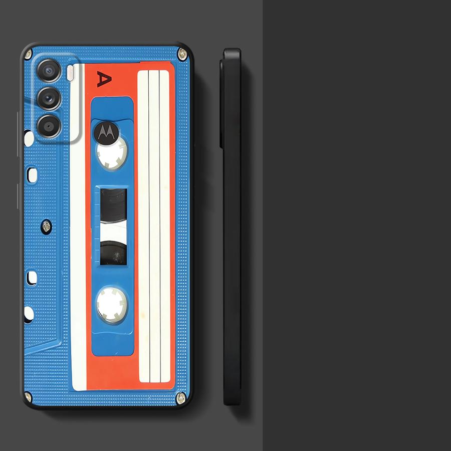 Case for Motorola Moto G53 G30 G52 G32 Edge 20 Pro 30 Lite G60s G22 Edge40 G50 G51 G73 G71 Phone Cover Vintage Cassette
