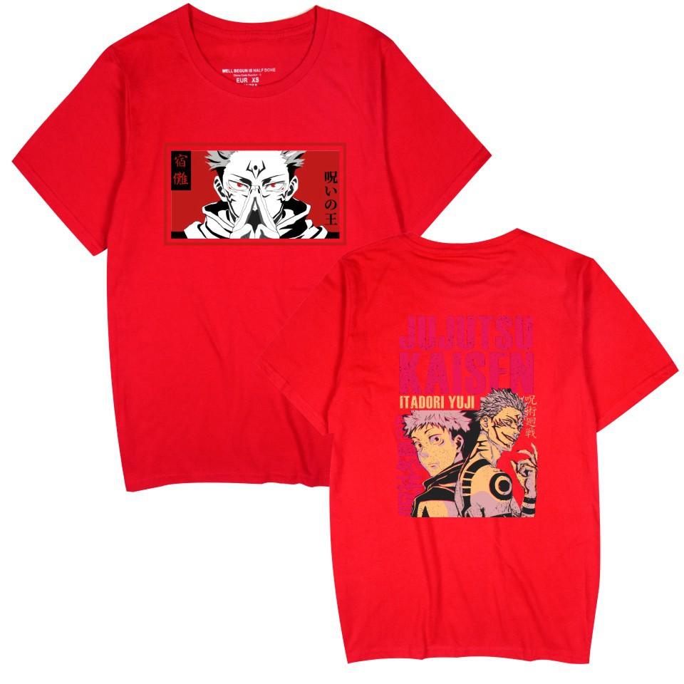 Jujutsu Kaisen Anime Women Men's T-shirts Graphic Shirt Cartoon Printed O-Neck Oversized Short Sleeves Fashion Mens Clothing Streetwear