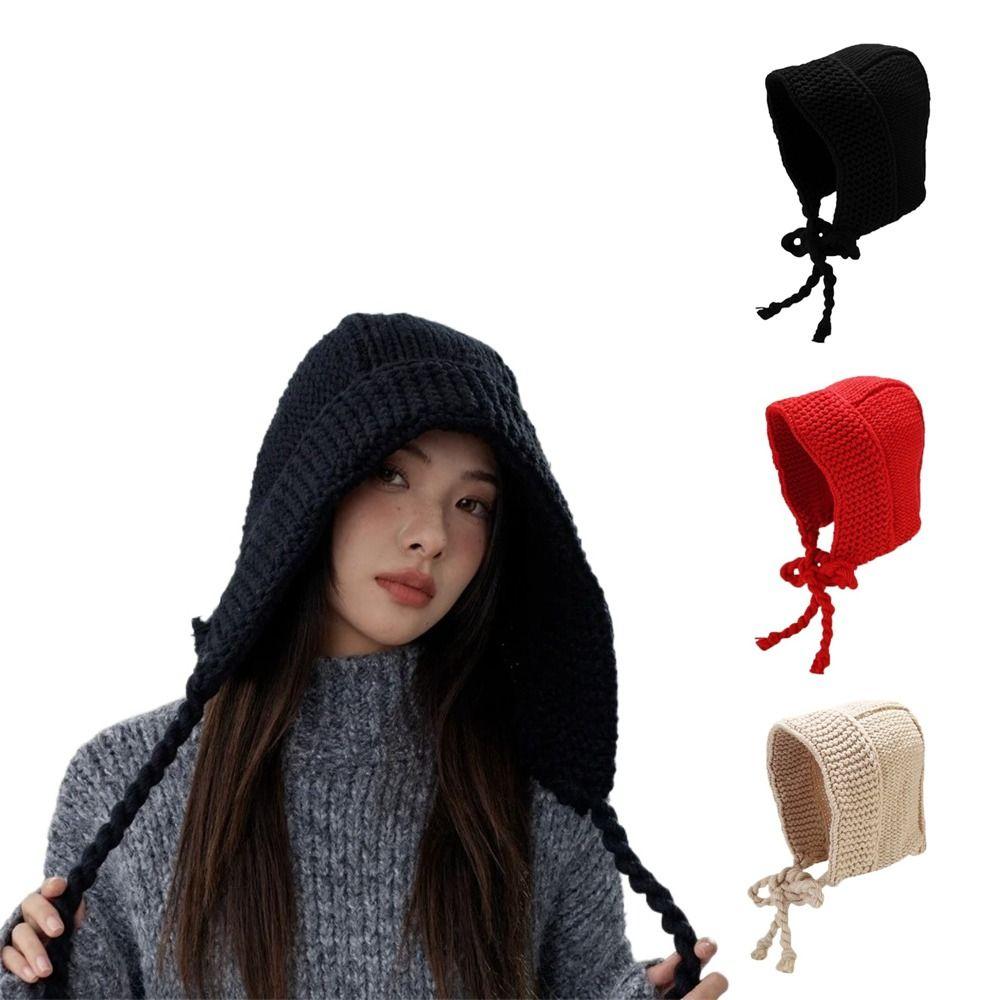 Warm Woolen Cap Thickened Beanie Hat Trendy Knitted Cap  Autumn Winter