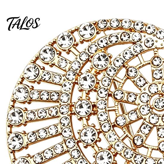 Decorative Alloy Brooches Hollow Rhinestone Sun Moon Brooch, Metal Lapel Pin for Badge Men Women, Jewelry Accessories Clothing Scarf Hat Decoration