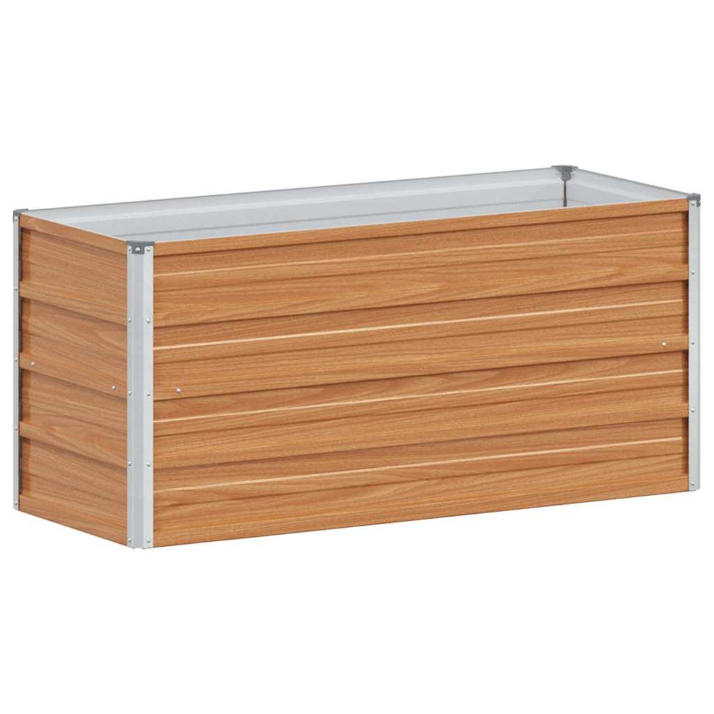 Raised Bed Light Brown 100 X 40 X 45 Cm Galvanized Steel