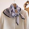 Orange Cashew Flower Cotton and Linen Hair Scarf  Small Square Scarf  Women's Thin Scarf  Linen Headscarf  Versatile Shirt