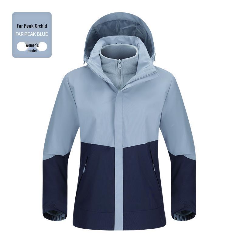 

Мужской и женский костюм для альпинизма три-в-одном, ветро- и снегозащитный, теплый, дышащий - износостойкий дизайн для осени/зимы M