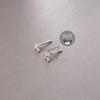 Beixi Silver Women's S925 Cross Stud Earrings - Pure Silver Small Cartilage Studs for Simple, Versatile Style.