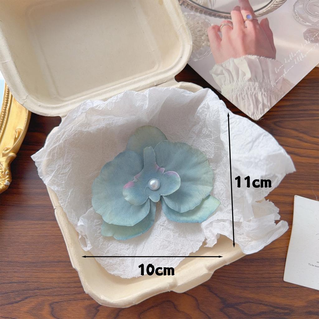 10pcs Summer Phalaenopsis Flower Hair Clip Simulated Floral French Fashion Barrettes Color Girls Headwear Bobby Pin Accessories