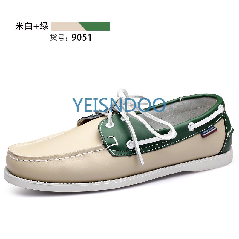 Fashion Male Classic Boat Shoes Leather Hot Sale New Men's Outdoor Walking Shoes Men Wedding Dress Shoes Lace-Up Fashion Men Loafers