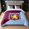 Aston Villa Football Design Bed Bedding Set 1 Duvet Cover + 2 Pillowcases Soft Breathable Household Bed Linens